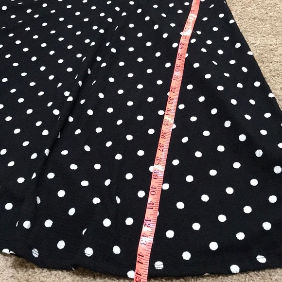 NWT! ZARA black Long Sleeve Polka dot dress - Picture 6 of 8